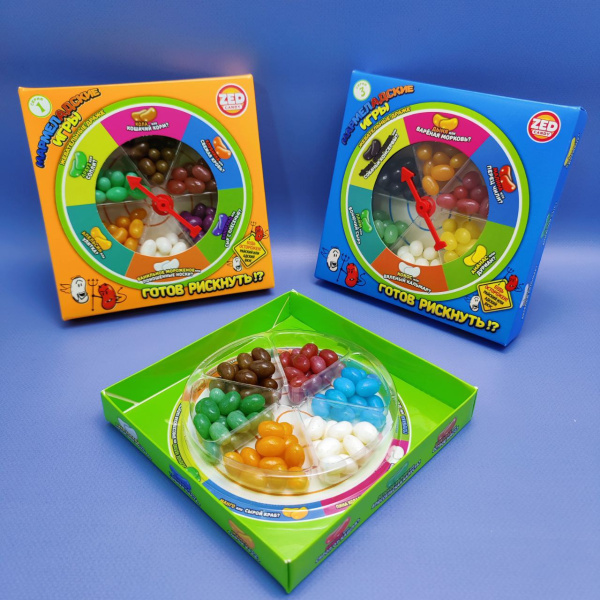 Набор жевательных драже "Мармеладские игры" Zed Candy, подарочный набор (120 г). Крути, жуй, веселись!